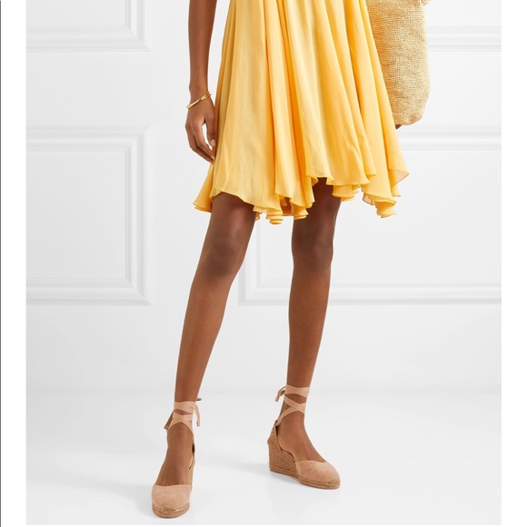 castaner Shoes - Beige tan camel castanet wedge espadrille